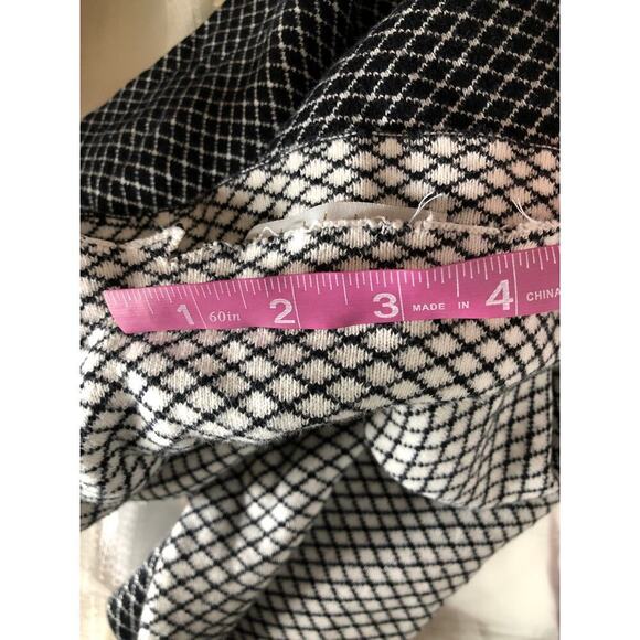 Victor Glemaud Dress Checked Cashmere Cotton Mock Neck Mini Black White L - Picture 6 of 11